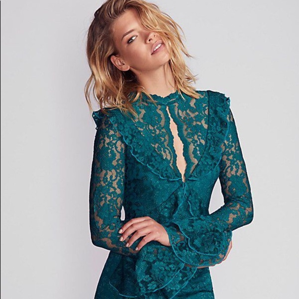 New free people saylor devin dress. turquoise. - Picture 2 of 3